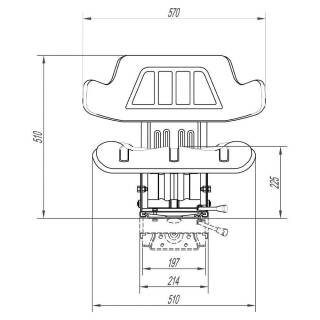 Futchoy Traktorsitz, Universal Schwarz Schleppersitz Minibagger
