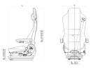 Kingman Beifahrersitz Standard - Mercedes Benz Actros Classic (Baujahr 07/2000 bis 07/2003) Spurmaß 230 mm MSG 90.6 PG Grammer