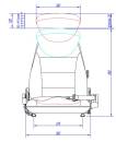 Klara Seats KS 94 Sitzoberteil Stoff mit Rückenverlängerung, Bandscheinbenstütze, Verstellschienen Spur 375mm