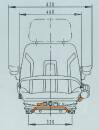 ISRI 2300 LR PVC Fahrersitz mit Gurt Spurbreite 320mm
