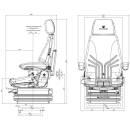 ACTIMO XXL Stoff New Design (gelb/schwarz) 12V Sitzbreite...