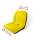 John Deere passend Sitzschale gelb Sitz Gator Schleppersitz Traktorsitz KS 4180S