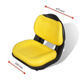 KS 4300 Sitzschale PVC gelb passend für John Deere Aufsitzmäher (klappbar)