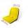 Sitzschale gelb passend AM126865, AM131461, AM132775, AM132776, AM131157 Sitz Aufsitzmäher Schleppersitz Traktorsitz