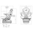 John Deere 6000 er GRAMMER Maximo Dynamic Stoff New Design (anthrazit grün/silber) MSG 95 AL/741 Grammer 1288545JD