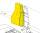 Isri 6000/517 Rückenpolsterbezug Stoff Anthrazit mit gelben Streifen kpl.